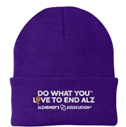 Do What You Love to End ALZ Knit Beanie